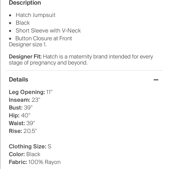 Hatch twilight v neck jumpsuit size 1 / small - Picture 8 of 9